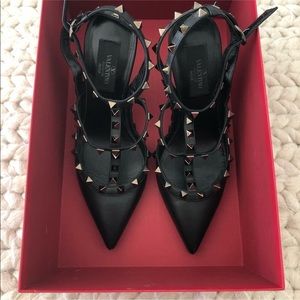 Valentino Rockstud Noir Slingback 100mm Pumps